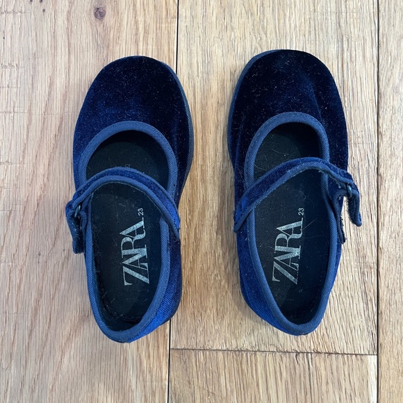 Velvet Mary Janes for Kids - Dark Navy - Picture 9 of 9